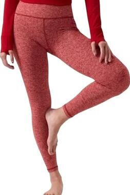 Athleta Salutation Stash Pocket Softluxe Tight UPF 50+ Powervita High Red XS